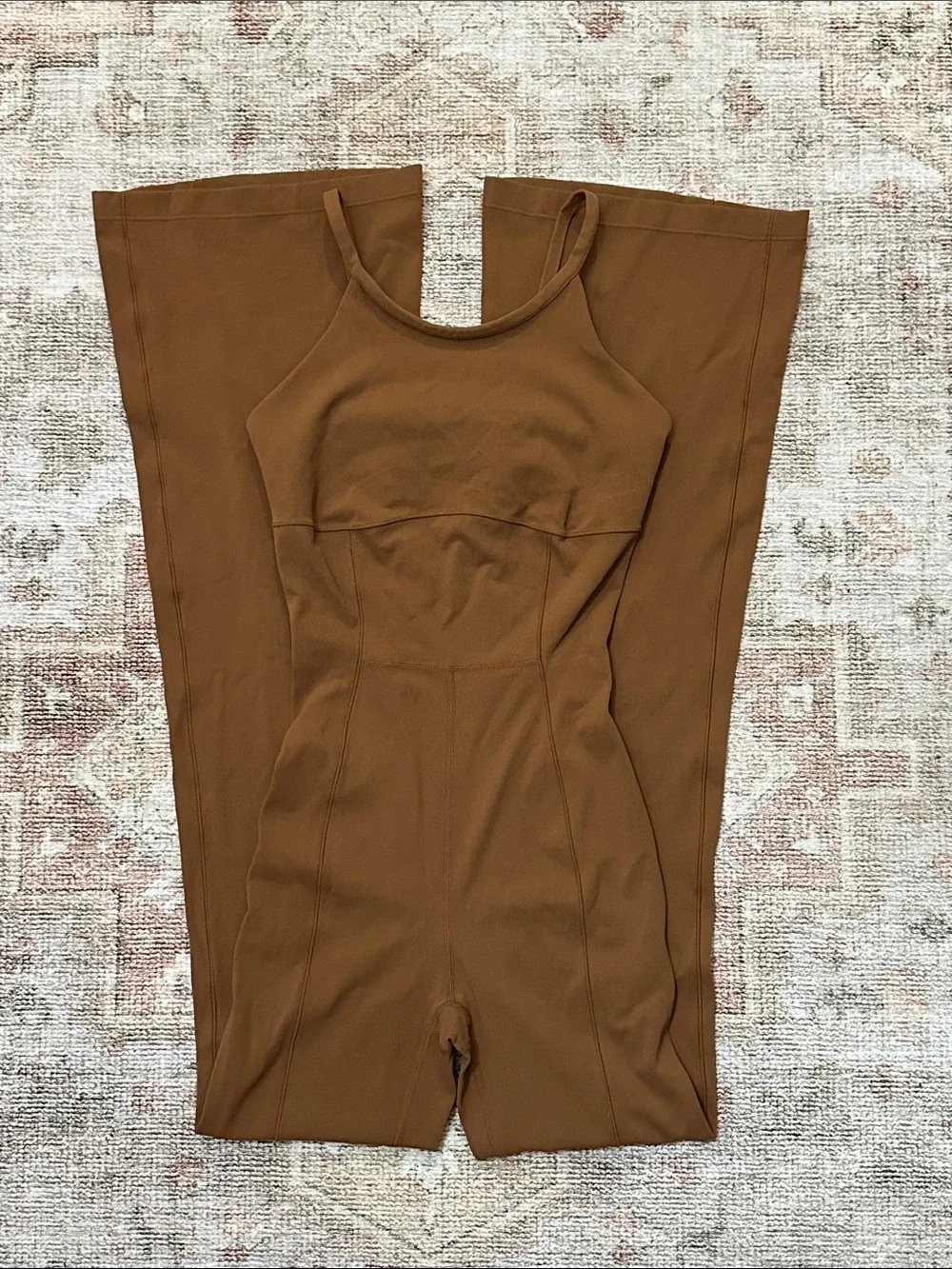 Woman’s XXS Brown Nike Flare Leg Athletic Romper - Picture 2 of 6